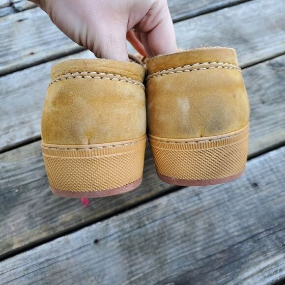 Vintage Barleycorn Banana Republic Collab Nubuck Tan Leather Platform Sneakers 8 - Picture 6 of 12